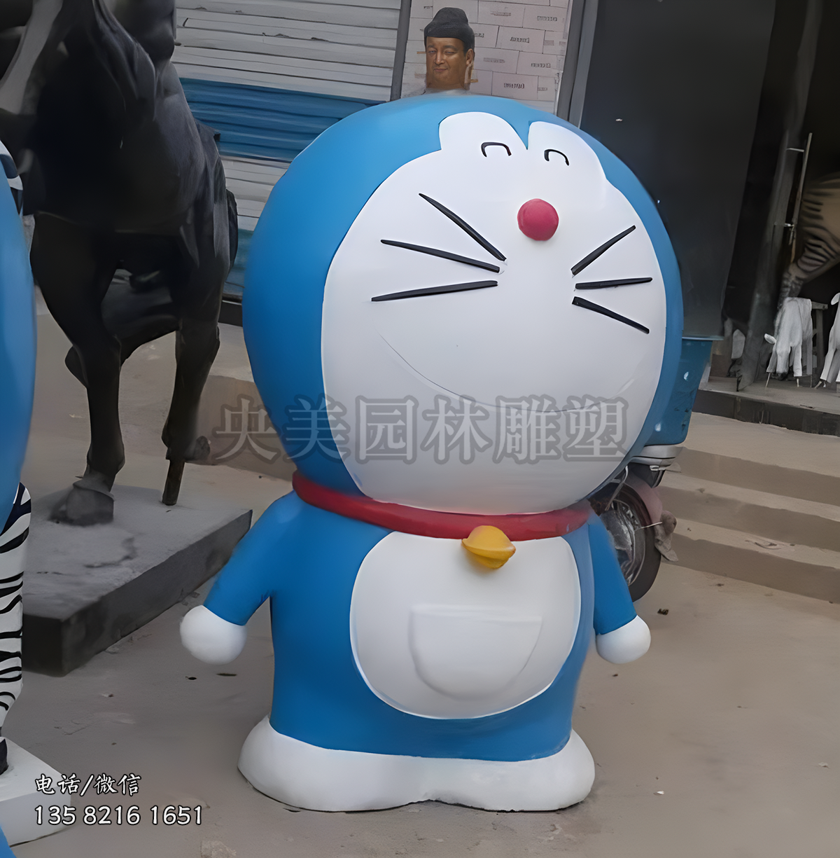 玻璃鋼卡通貓哆啦A夢(mèng)雕塑