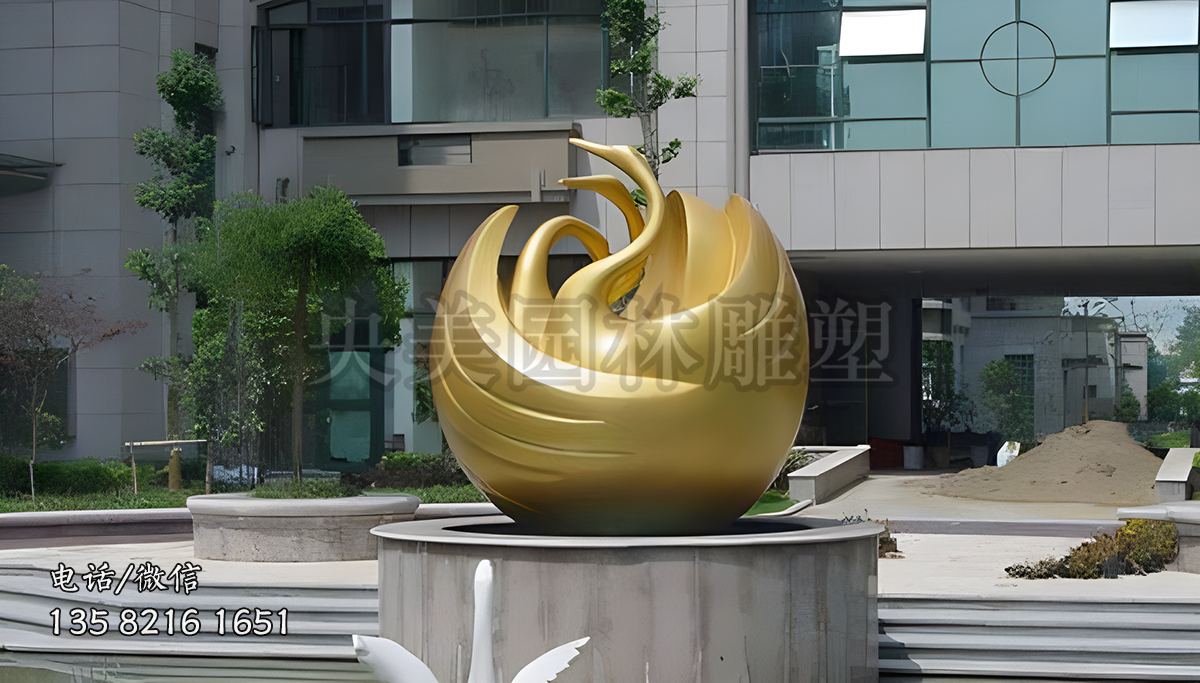 抽象天鵝藝術(shù)雕塑
