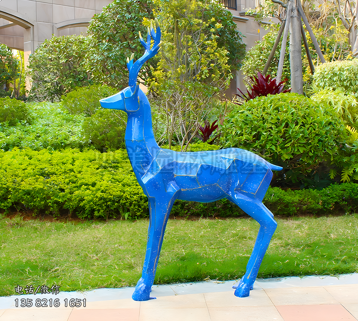 玻璃鋼切面鹿雕塑