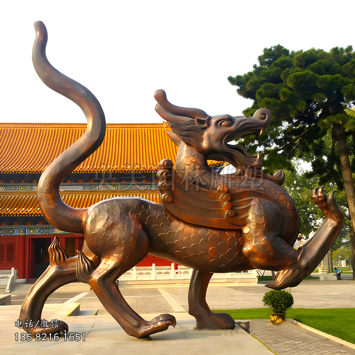 青龍銅雕塑