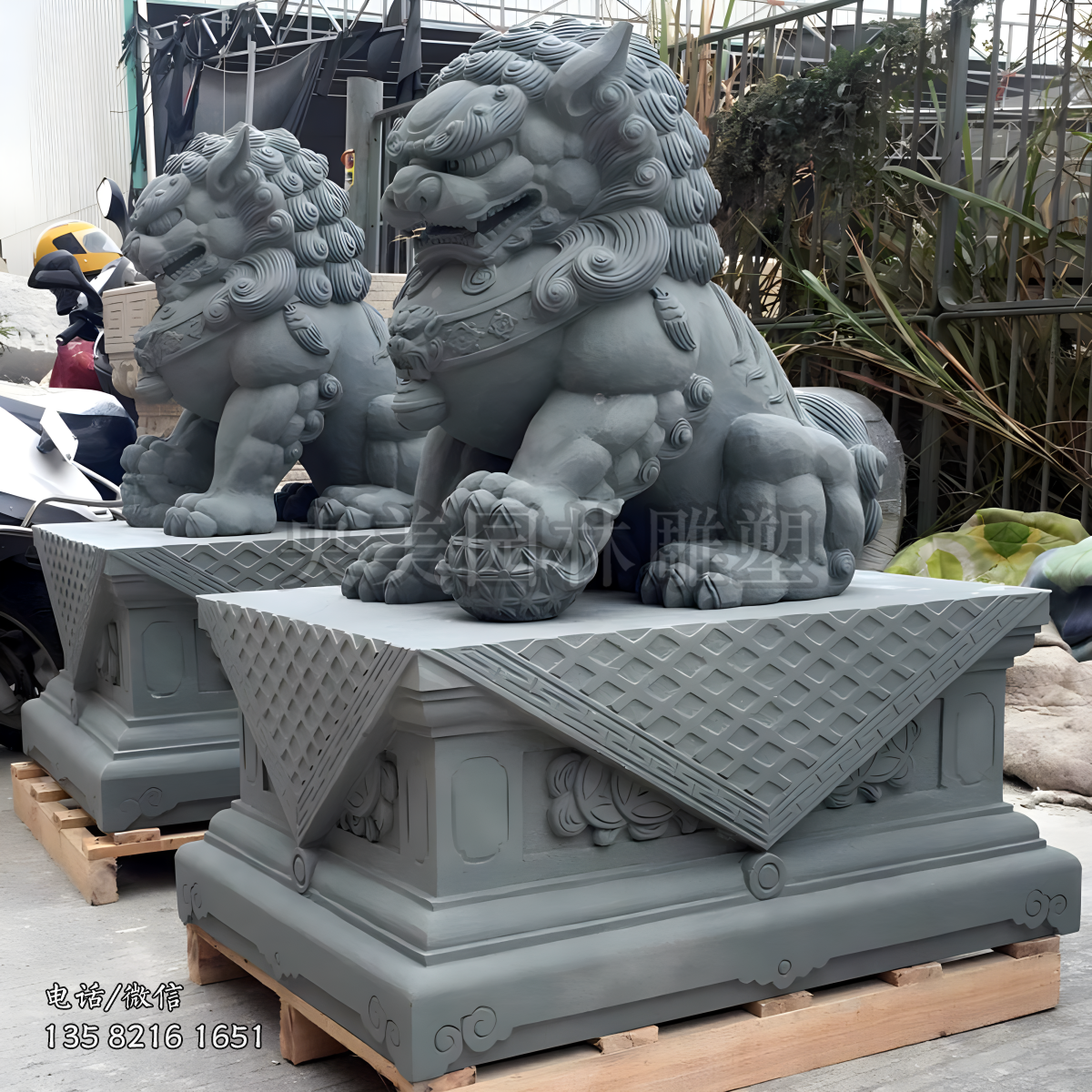 中式傳統(tǒng)石雕獅子