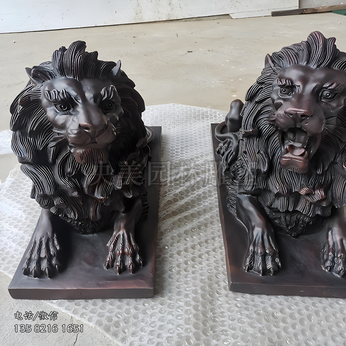 匯豐獅子鑄銅爬獅子雕塑