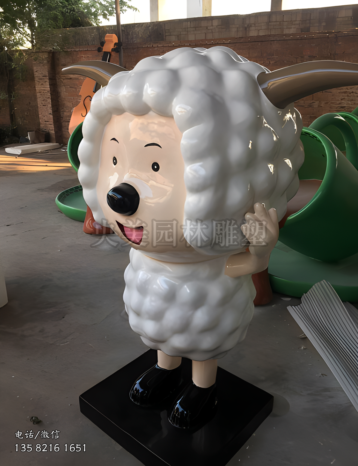 玻璃鋼仿真懶洋洋雕塑擺件