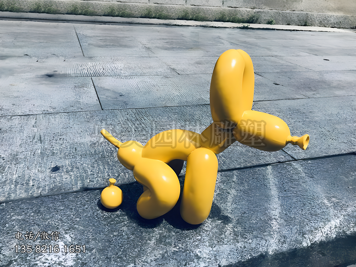 創(chuàng)意玻璃鋼氣球狗雕塑擺件