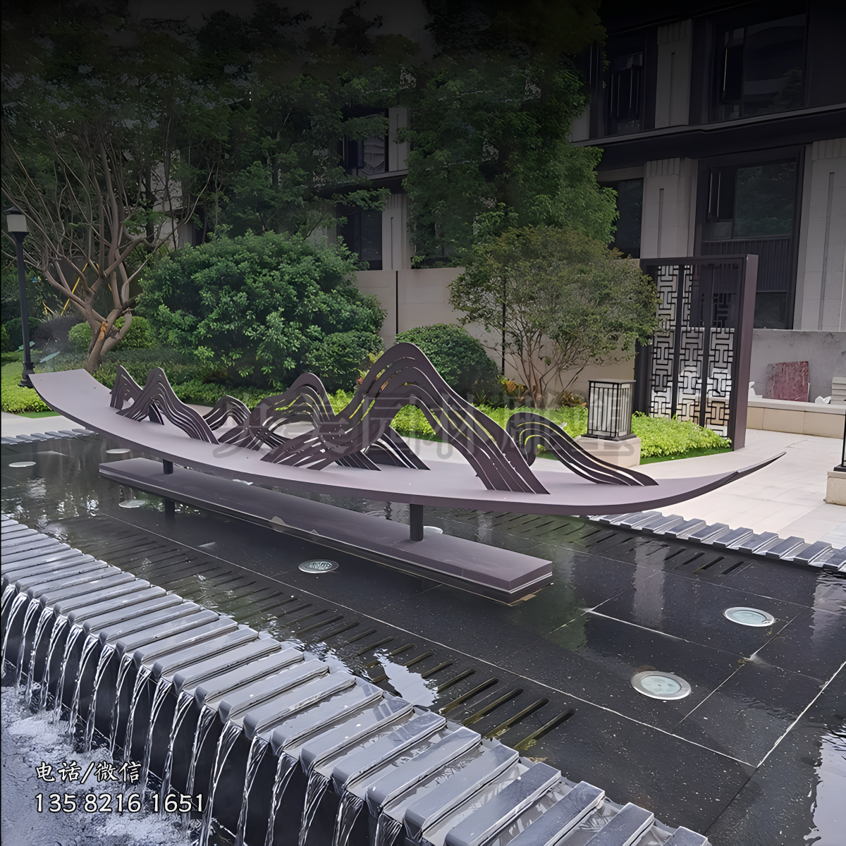 寫(xiě)意船型景觀雕塑