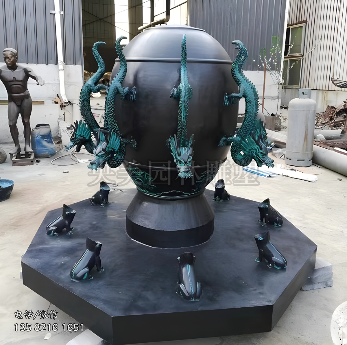 地動(dòng)儀青銅雕塑