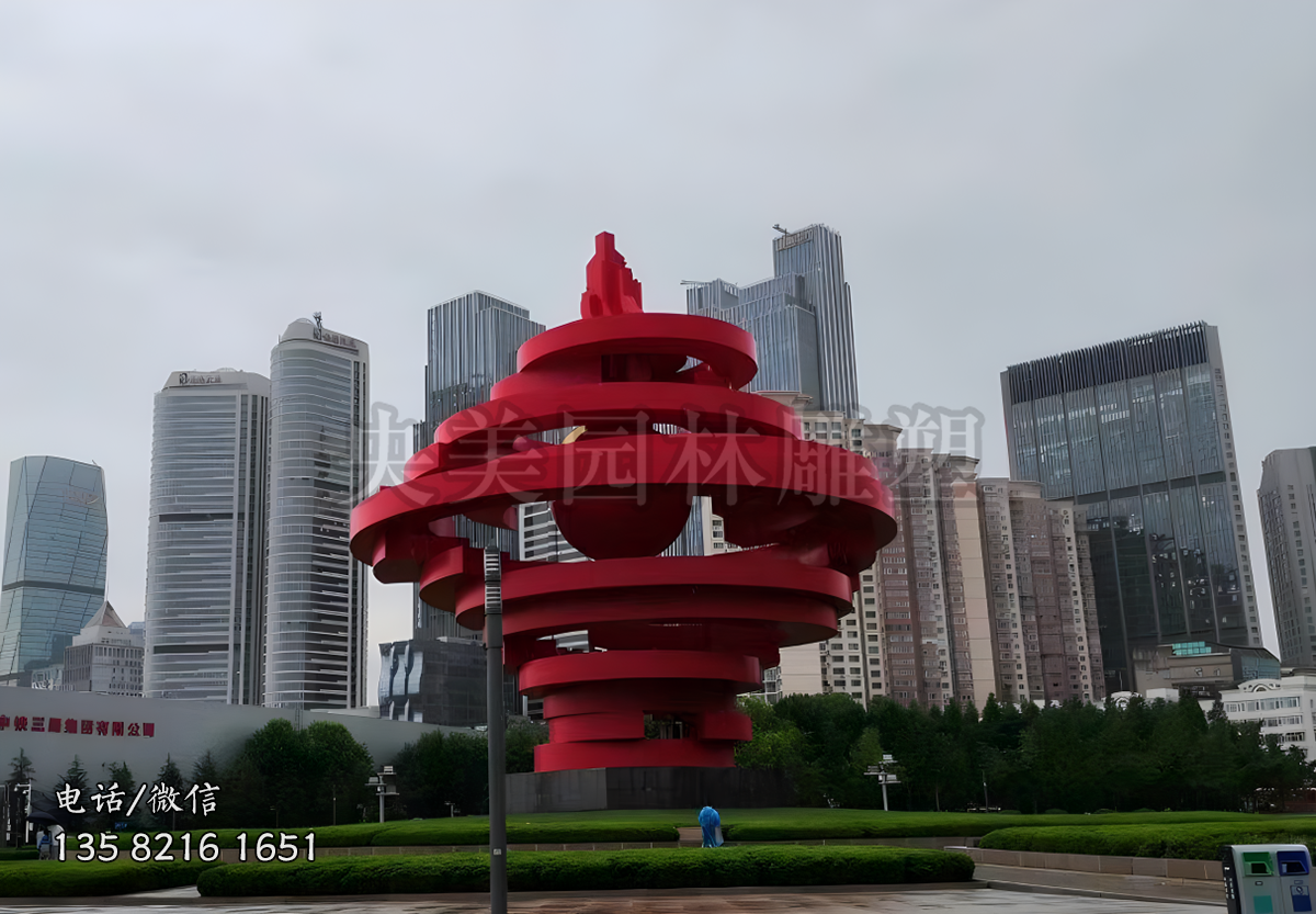 火炬造型不銹鋼景觀雕塑